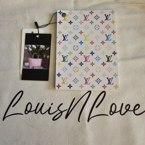 Louis Vuitton Multicolor Monogram Passport Cover - White with Rainbow Logos